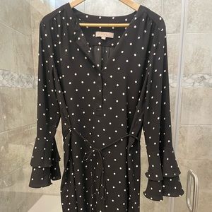 Black and white polka dot dress